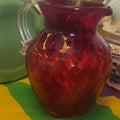 Red Glass Pitcher