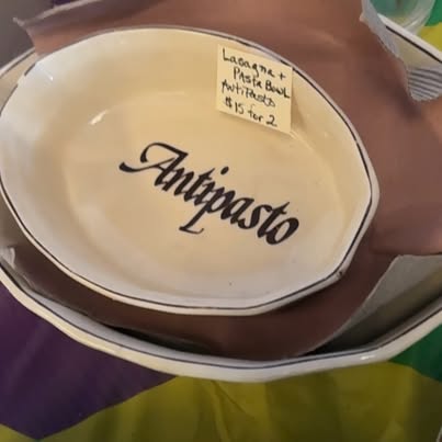 Antipasto Lasagna Pasta Bowls, Set of 2