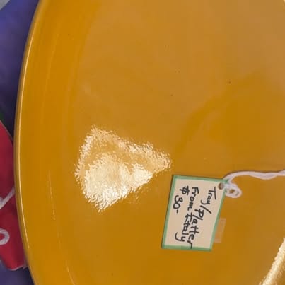 Yellow Tray Platter From Italy