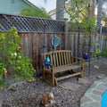 Solid Wood Outdoor Garden Bench – 2-Person Patio Seating