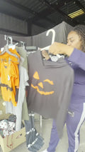 Charcoal Jack-O'-Lantern Face Hoodie