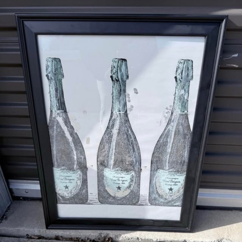 Dom Perignon Champagne Print - Framed