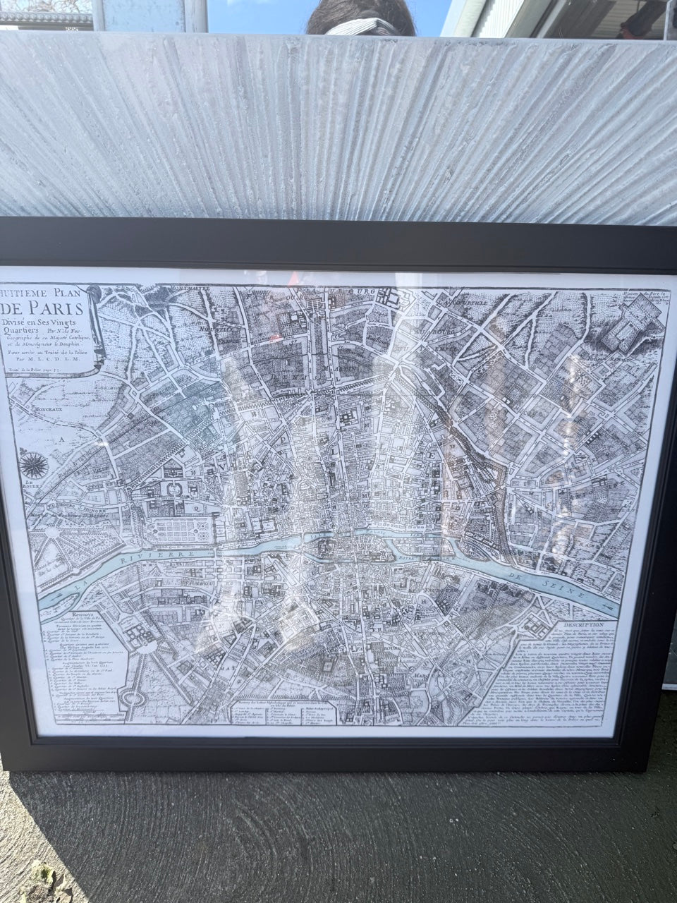 Framed Vintage Paris Map Print