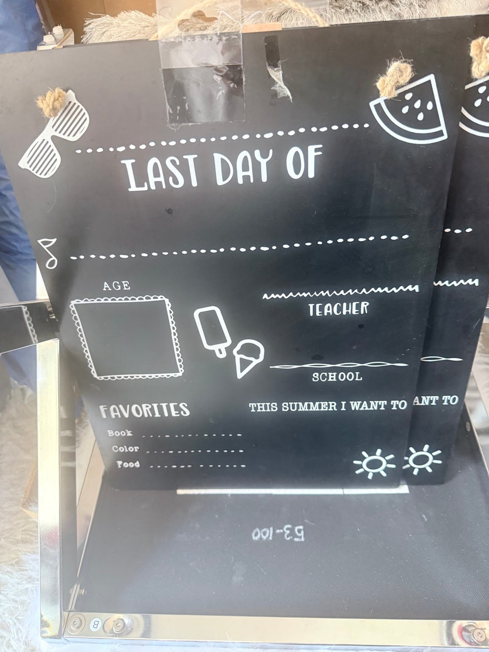 Last Day of School Chalkboard Sign