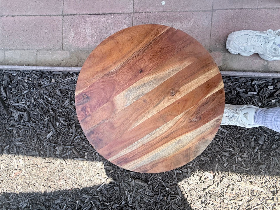 Round Wood Side Table