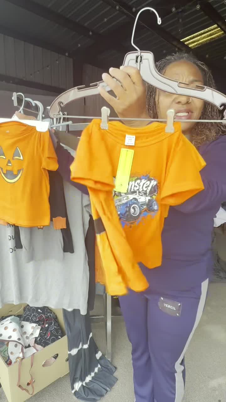 Kids Orange Monster Truck Tee