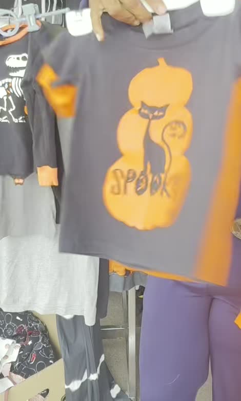 Kids Spooky Pumpkin Cat Tee